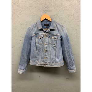 Talbots‎ Women's Blue Denim Jean Jacket Size XS Stretch Cotton Blend